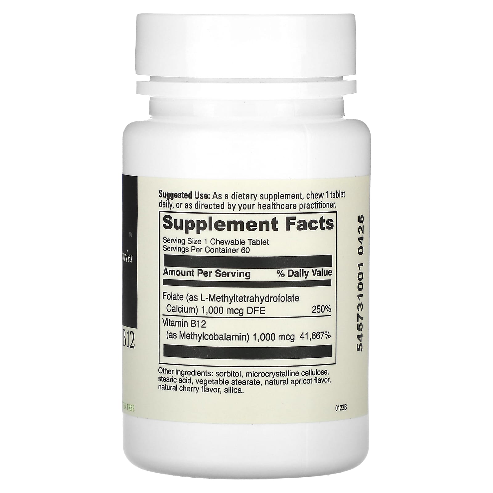 DaVinci Laboratories, Active Folate B12 Chewable, 60 Chewable Tablets