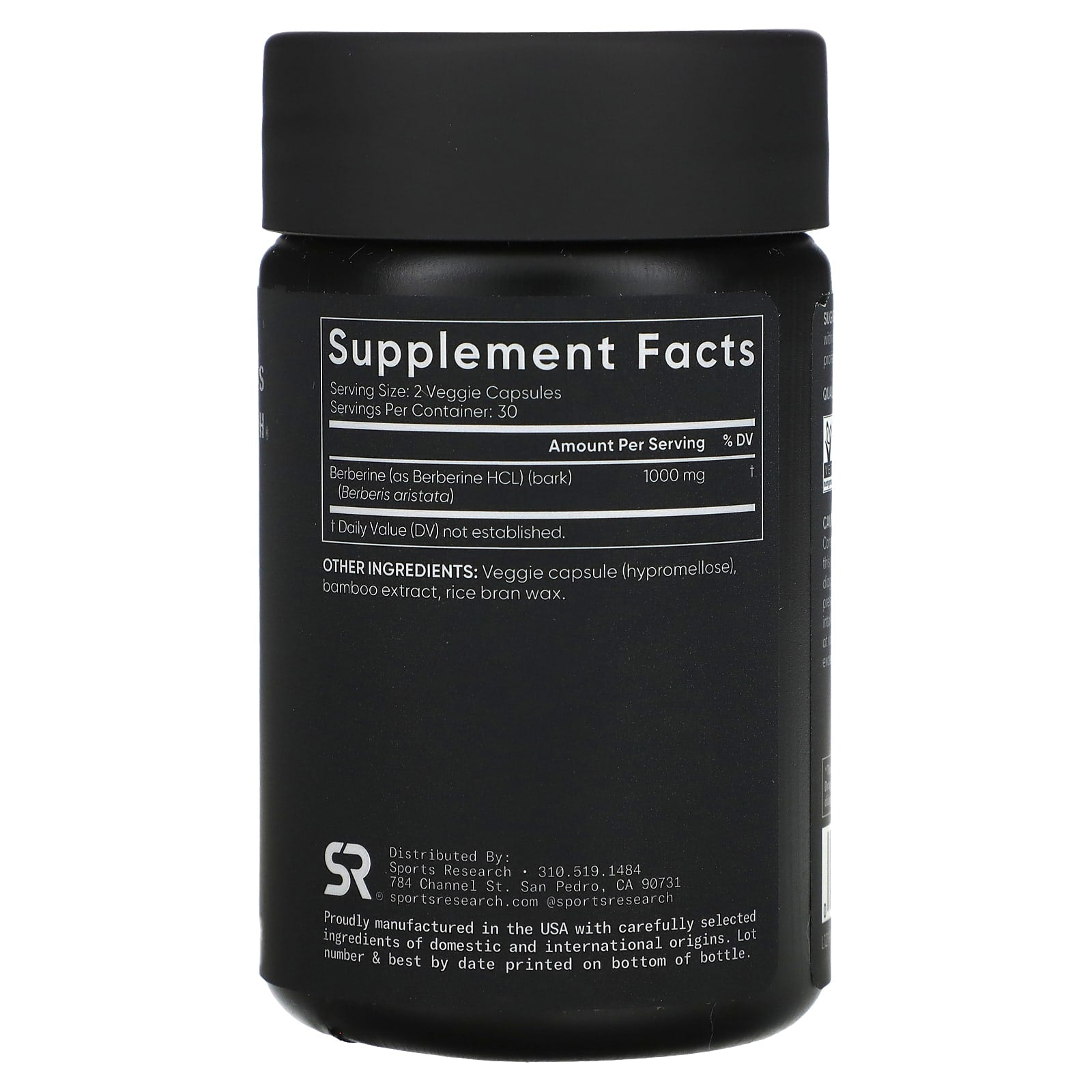 Sports Research, Berberine, 60 Veggie Capsules (500 mg per Capsule) - Image 2