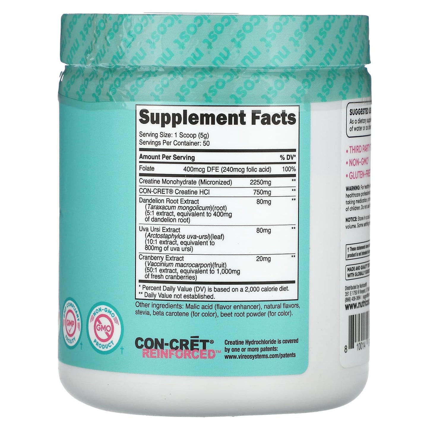 Nutricost, Women, Creatine, Peach Mango, 9.2 oz (260 g) - Image 2