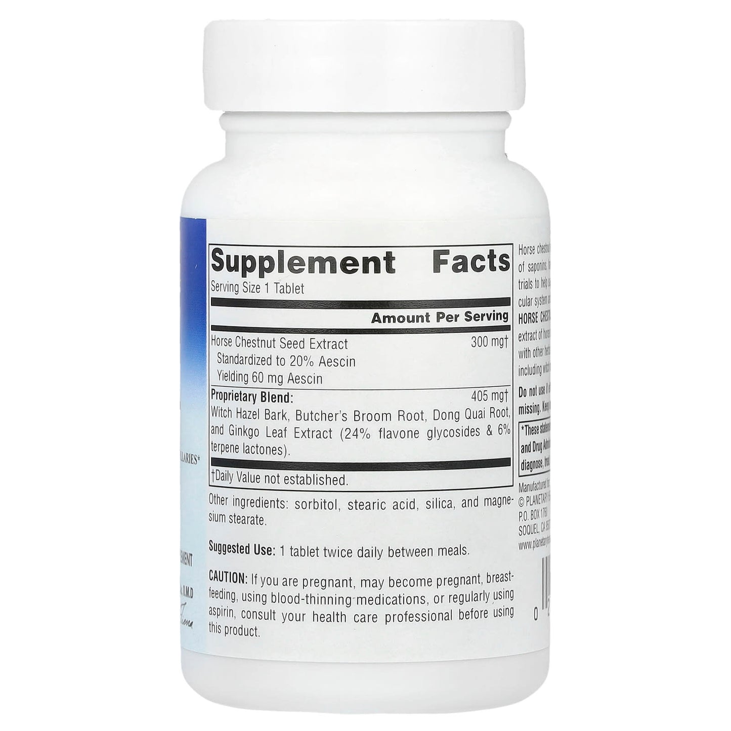 Planetary Herbals, Horse Chestnut Vein Strength™, 42 Tablets - Image 2