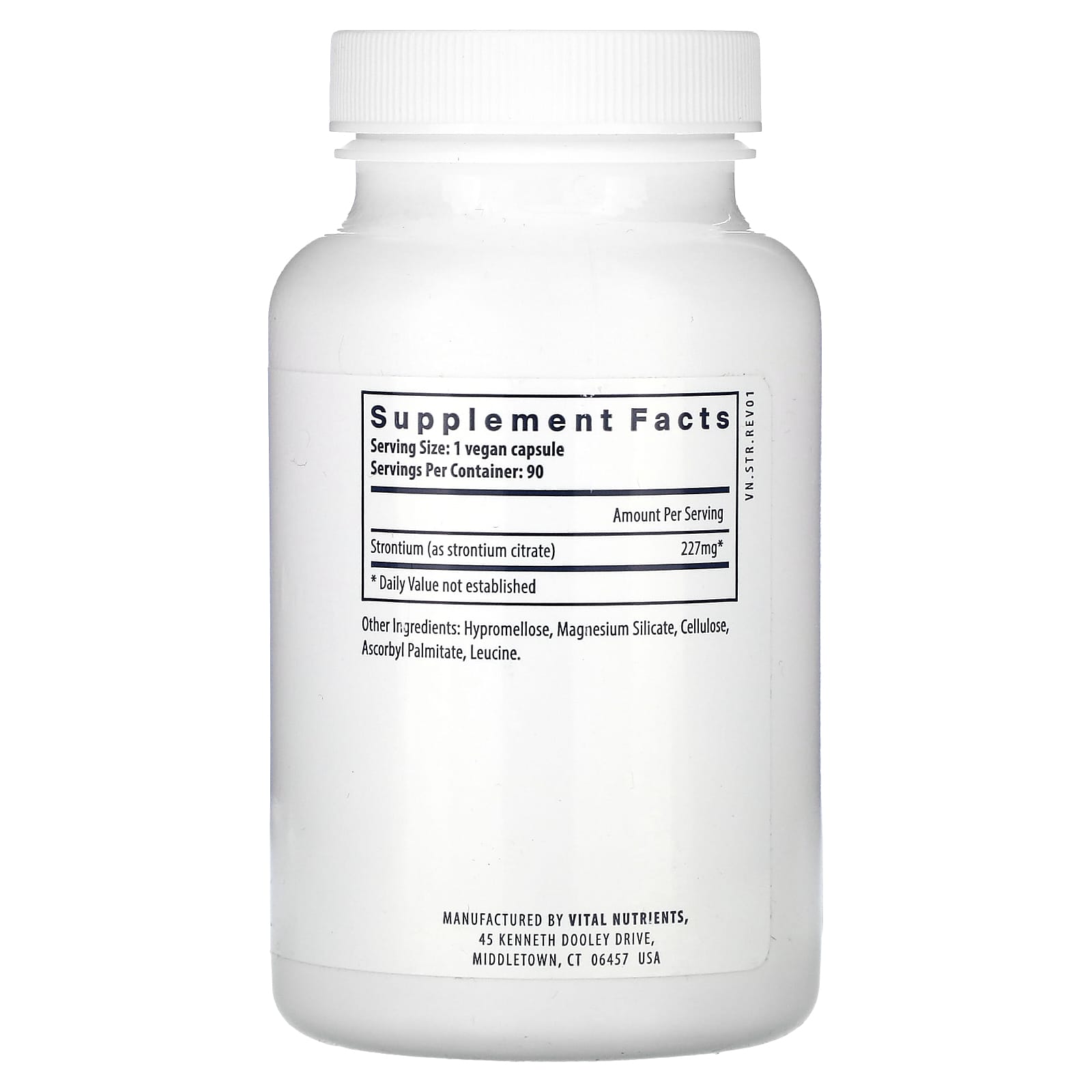 Vital Nutrients, Strontium Citrate, 90 Vegan Capsules (227 mg per Capsule) - Image 2