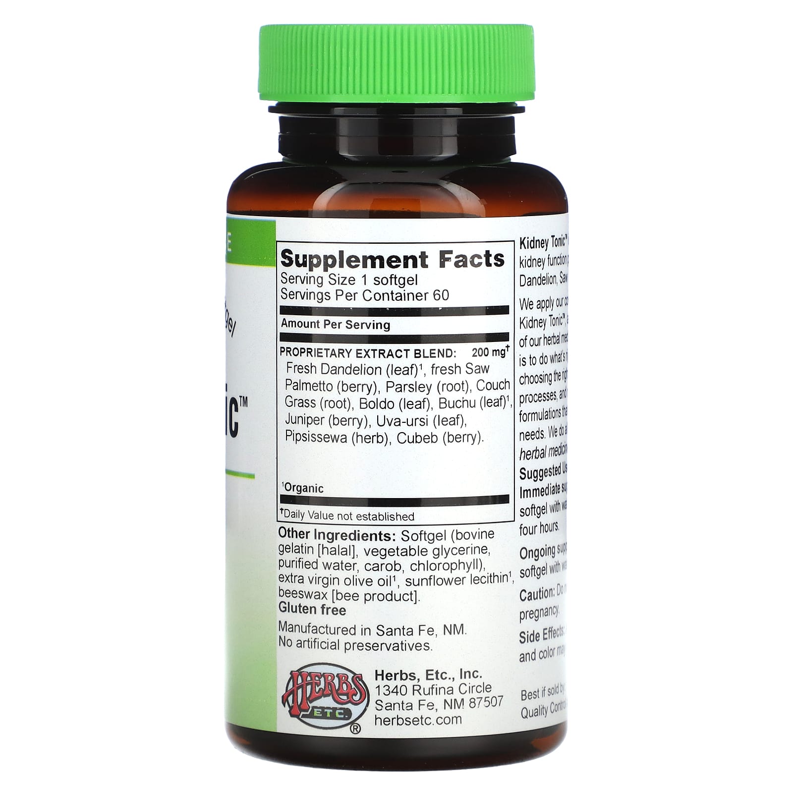Herbal Kidney Tonic Support for Healthy Function - 60 Softgels - Image 2