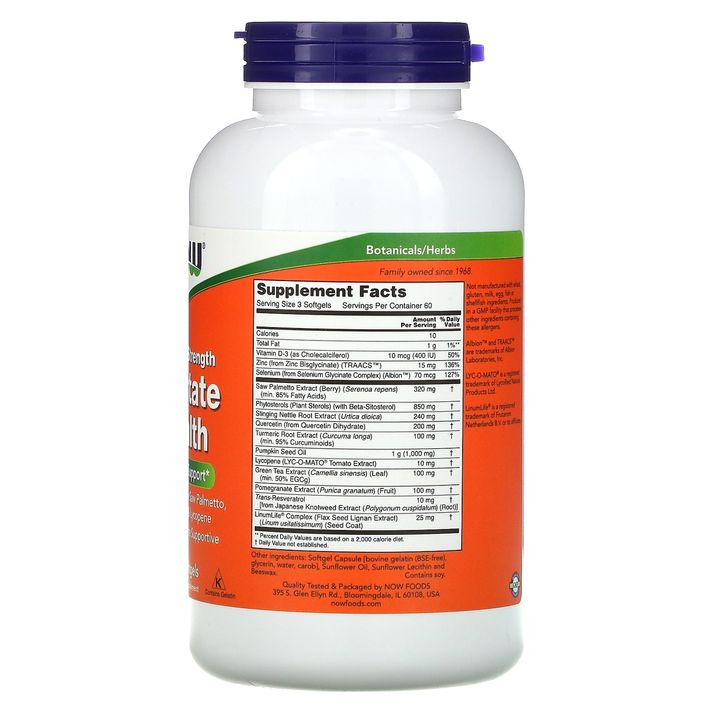 NOW Foods, Clinical Strength Prostate Health, 180 Softgels - Image 2