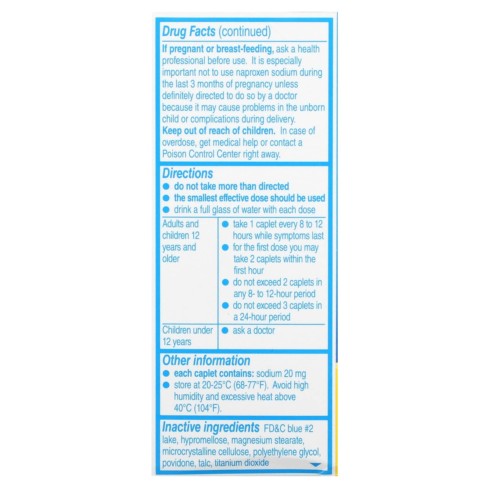 Aleve Naproxen Sodium Tablets for Pain Relief & Fever Reduction - Image 2