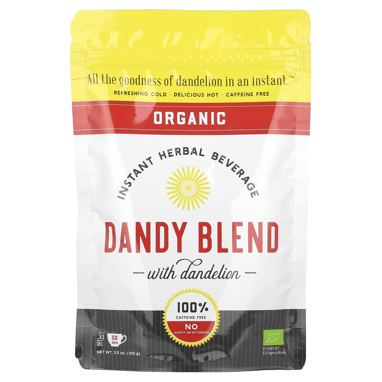 Dandy Blend Organic Instant Herbal Beverage, Caffeine Free, 3.53 oz - Image 1