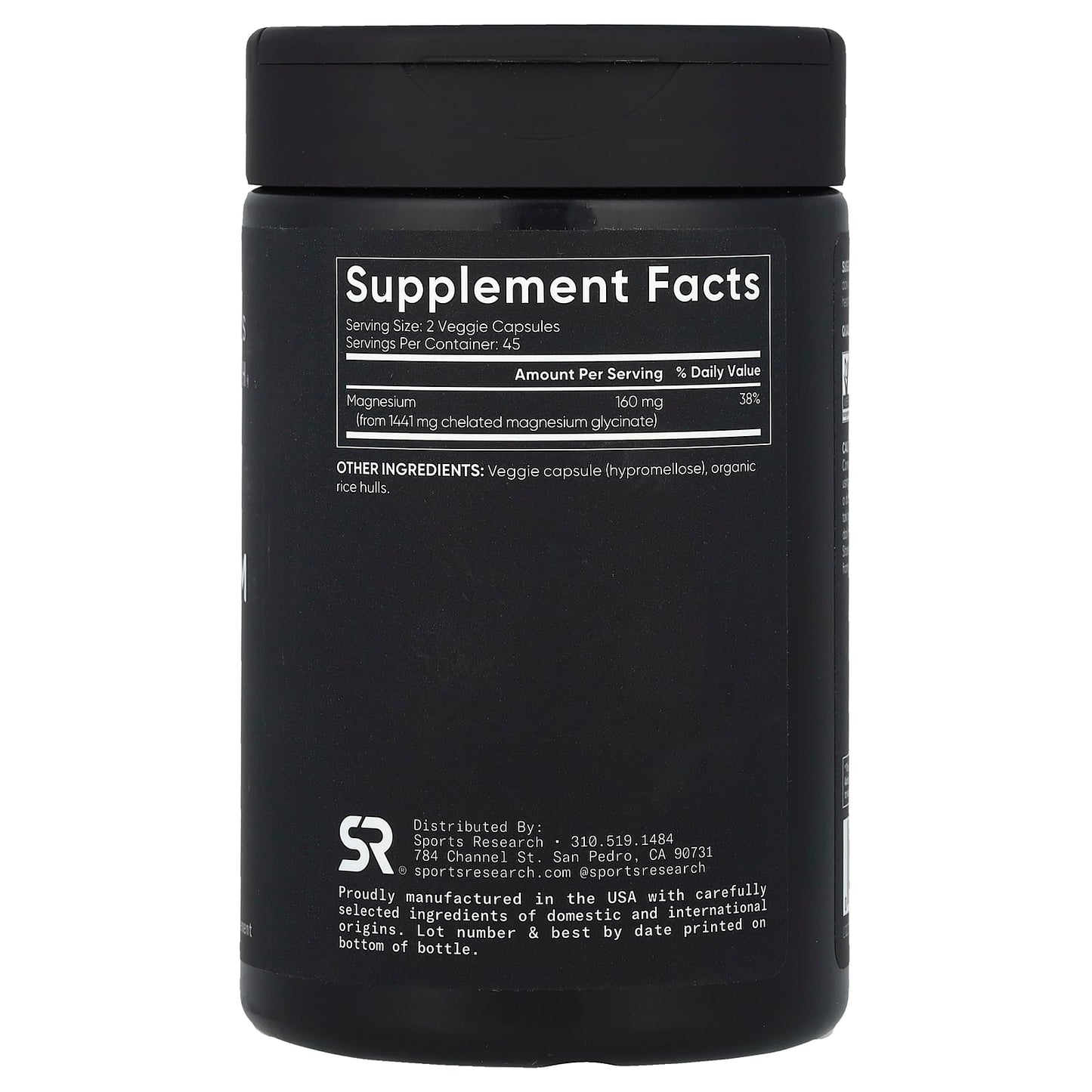 Sports Research, Magnesium Glycinate, 90 Veggie Capsules (80 mg Per Capsule) - Image 2