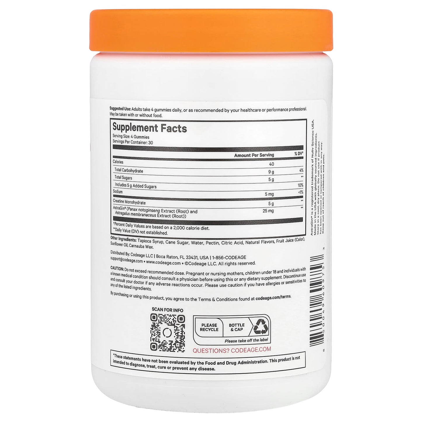 Boost Muscle Strength with Codeage Creatine Gummies, 5000mg, Mixed Berry - Image 2