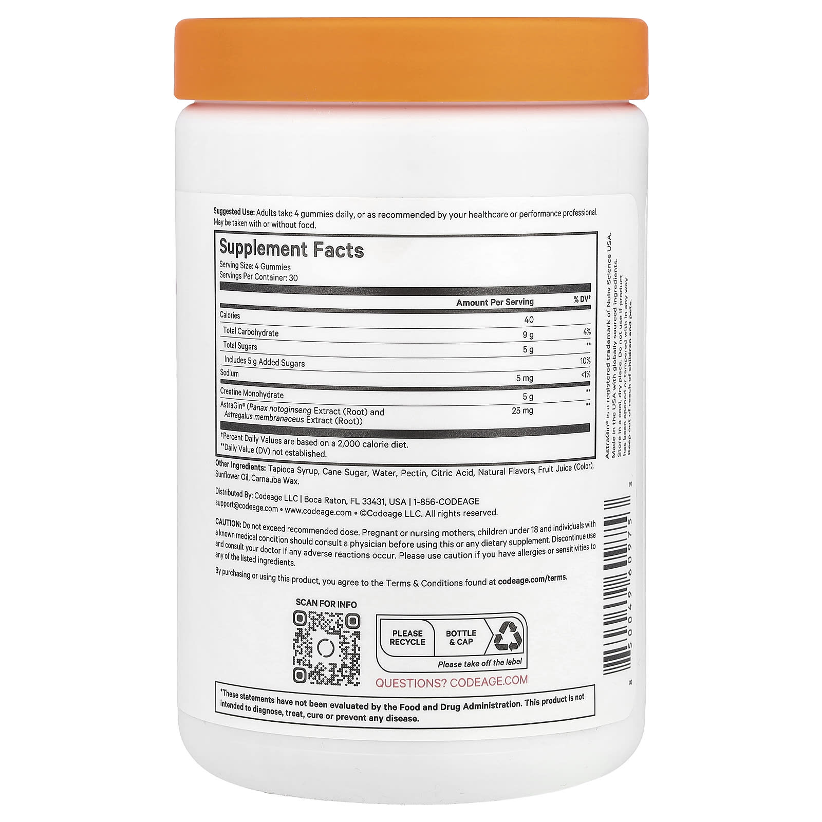 Boost Muscle Strength with Codeage Creatine Gummies, 5000mg, Mixed Berry - Image 2