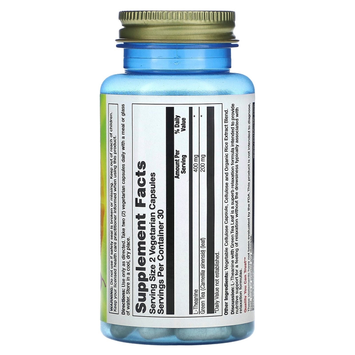 Nature's Life, L-Theanine, 60 Vegetarian Capsules - Image 2