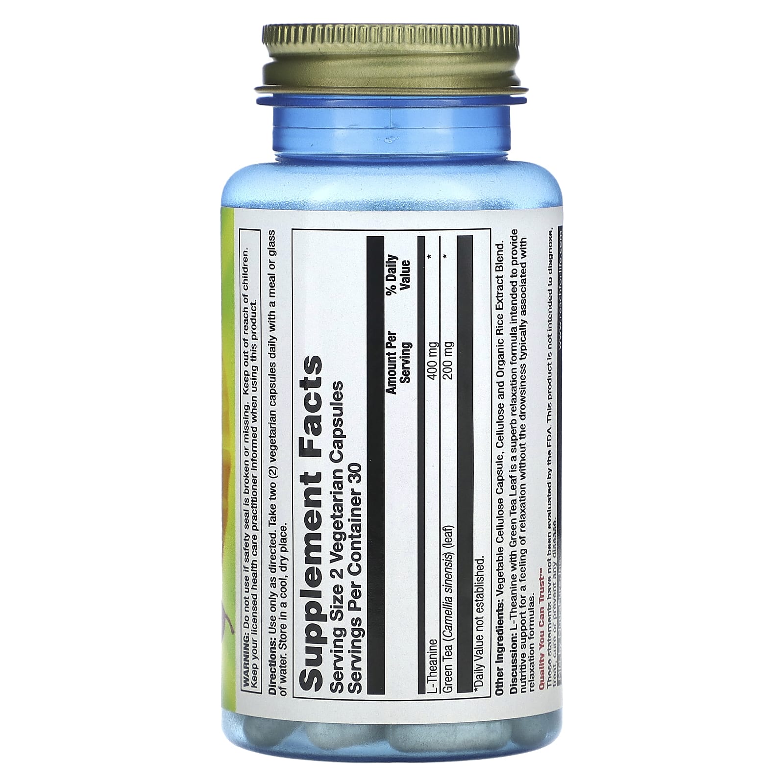 Nature's Life, L-Theanine, 60 Vegetarian Capsules - Image 2
