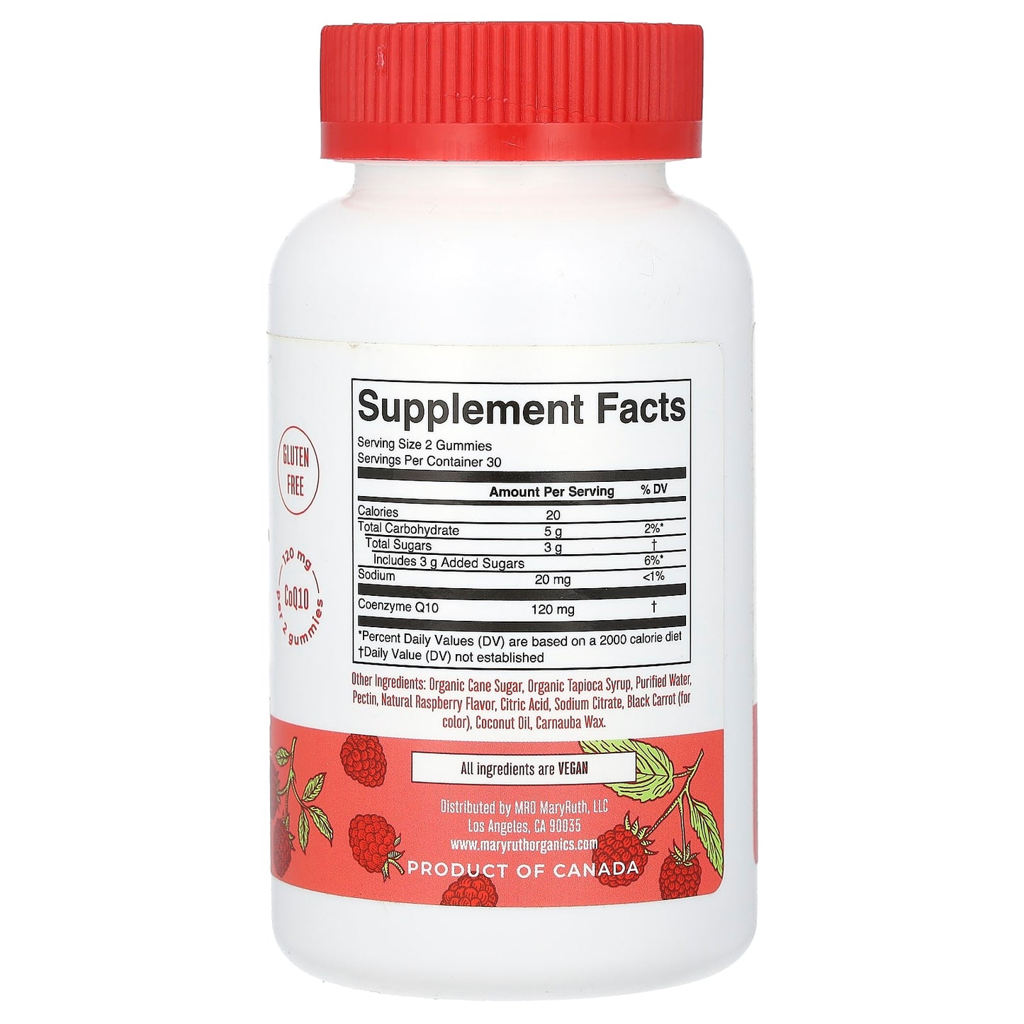 MaryRuth's, CoQ10 Gummies, Raspberry, 60 Gummies (60 mg per Gummy) - Image 2