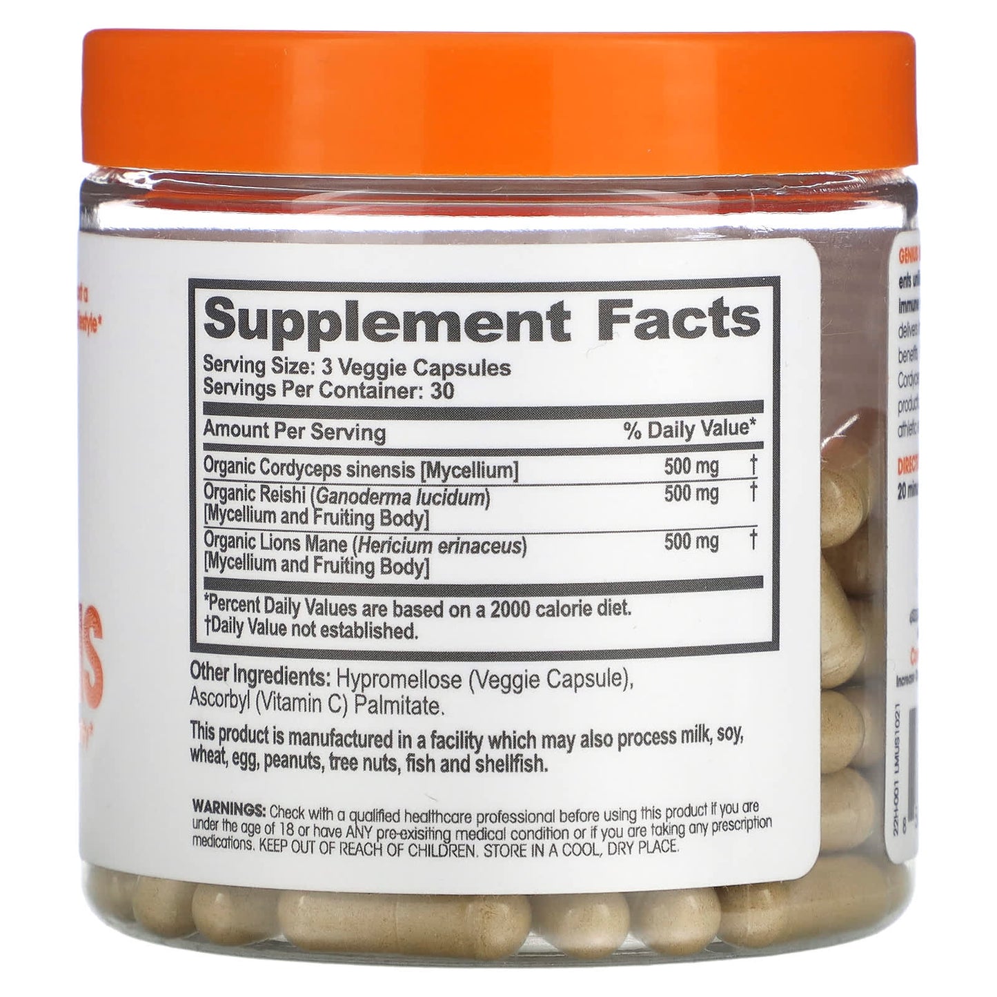The Genius Brand, Genius Mushrooms, 90 Veggie Capsules - Image 2