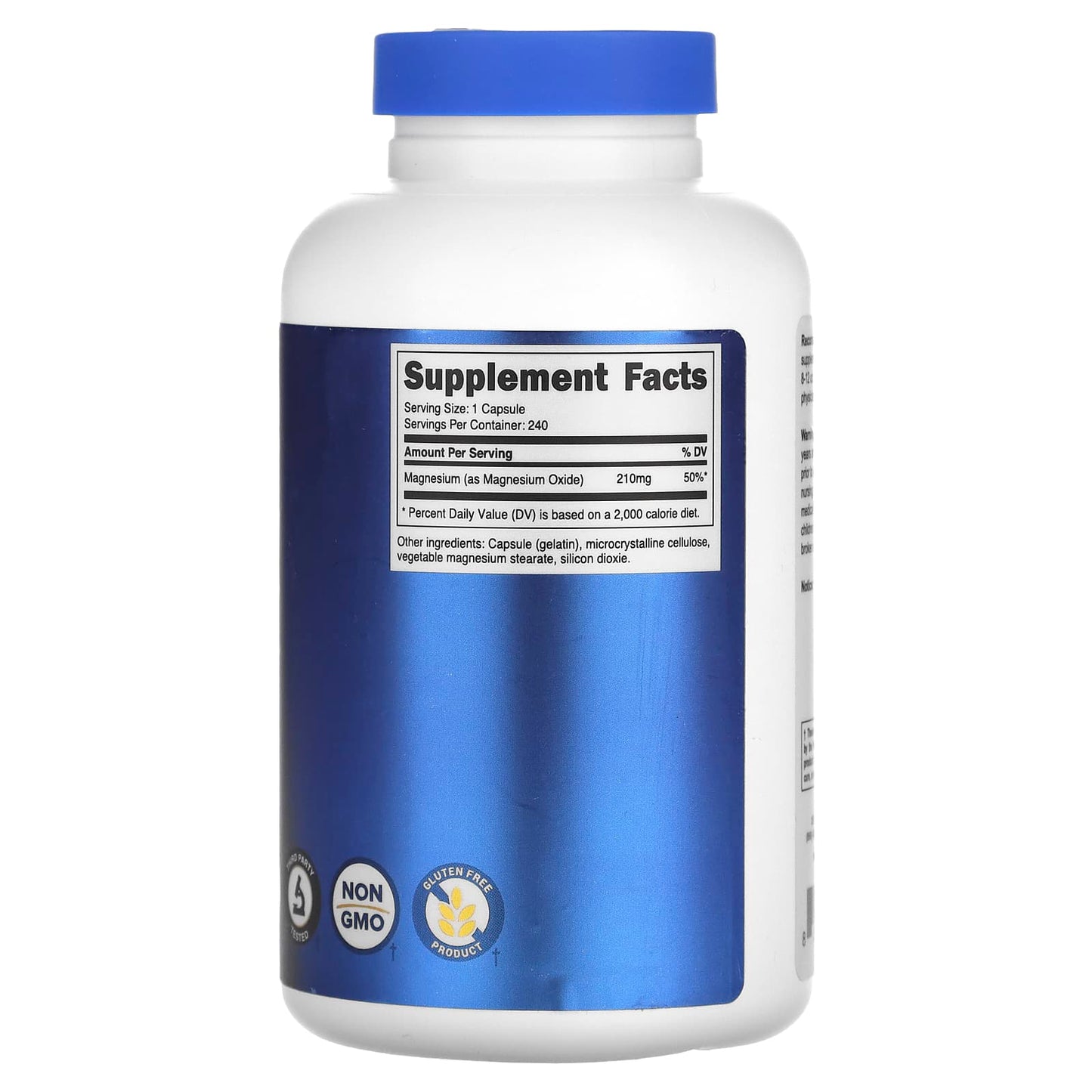 Nutricost, Magnesium Oxide, 375 mg, 240 Capsules - Image 2