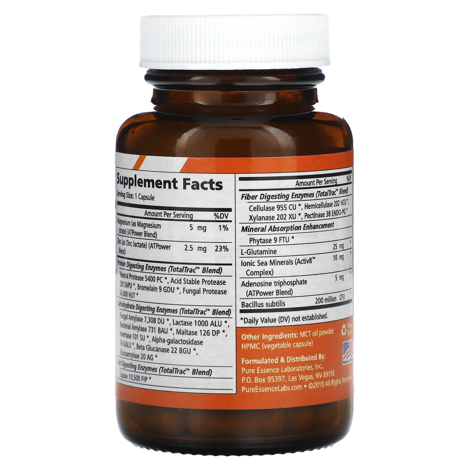 Pure Essence, Real-Zymes, Keto, 30 Vegi-Caps - Image 2