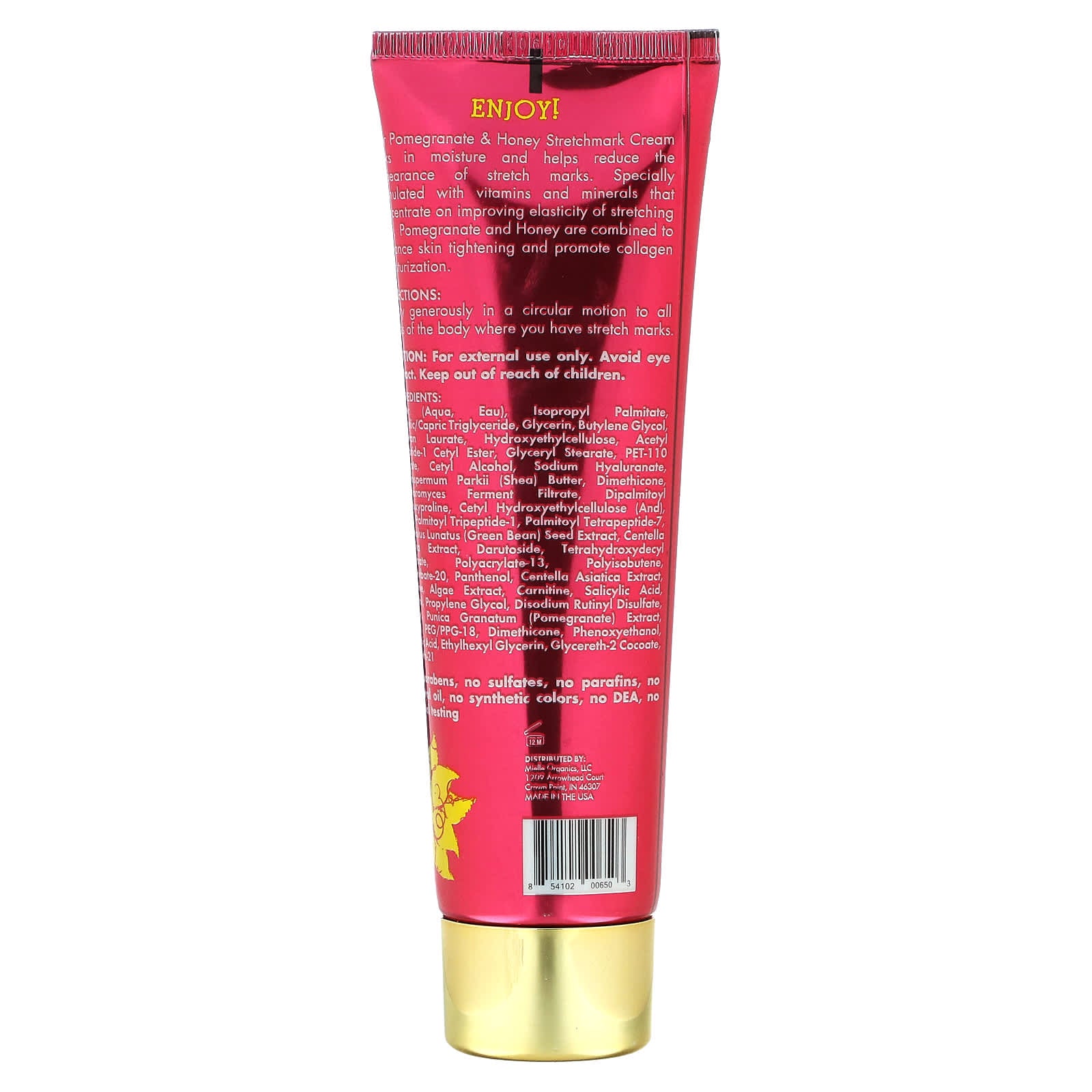 Mielle, Stretch Mark Cream, Pomegranate & Honey, 3 fl oz (85 g) - Image 2