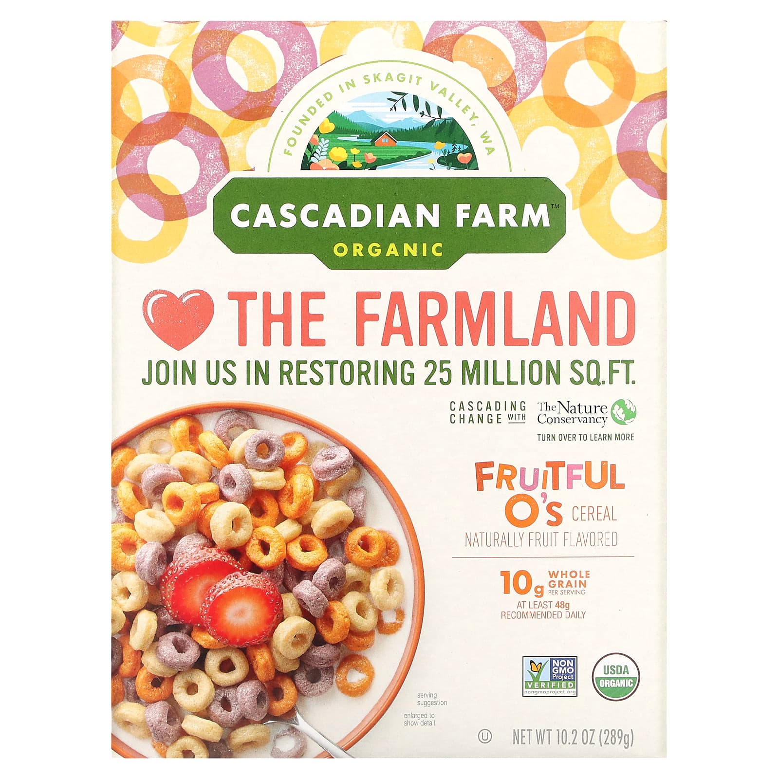 Cascadian Farm Organic Fruitful O's Cereal - USDA Organic & Non GMO - Image 1
