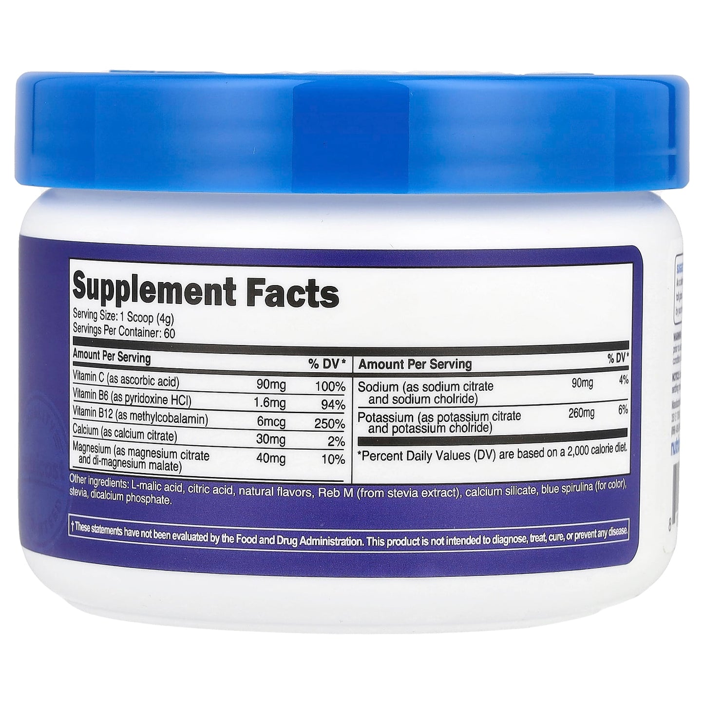 Nutricost, Electrolytes, Advanced Hydration Complex, Blue Raspberry, 8.4 oz (234 g) - Image 2