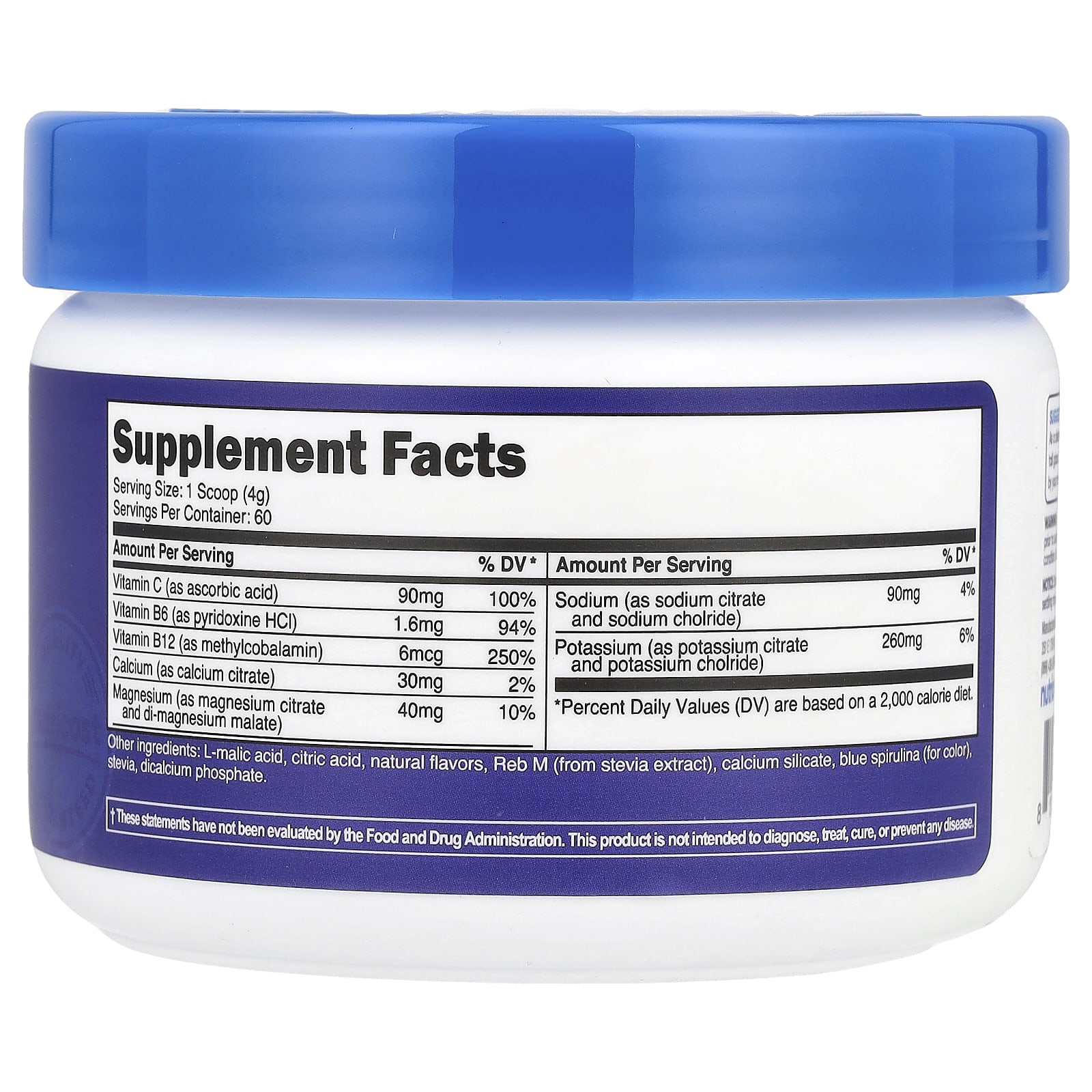 Nutricost, Electrolytes, Advanced Hydration Complex, Blue Raspberry, 8.4 oz (234 g) - Image 2