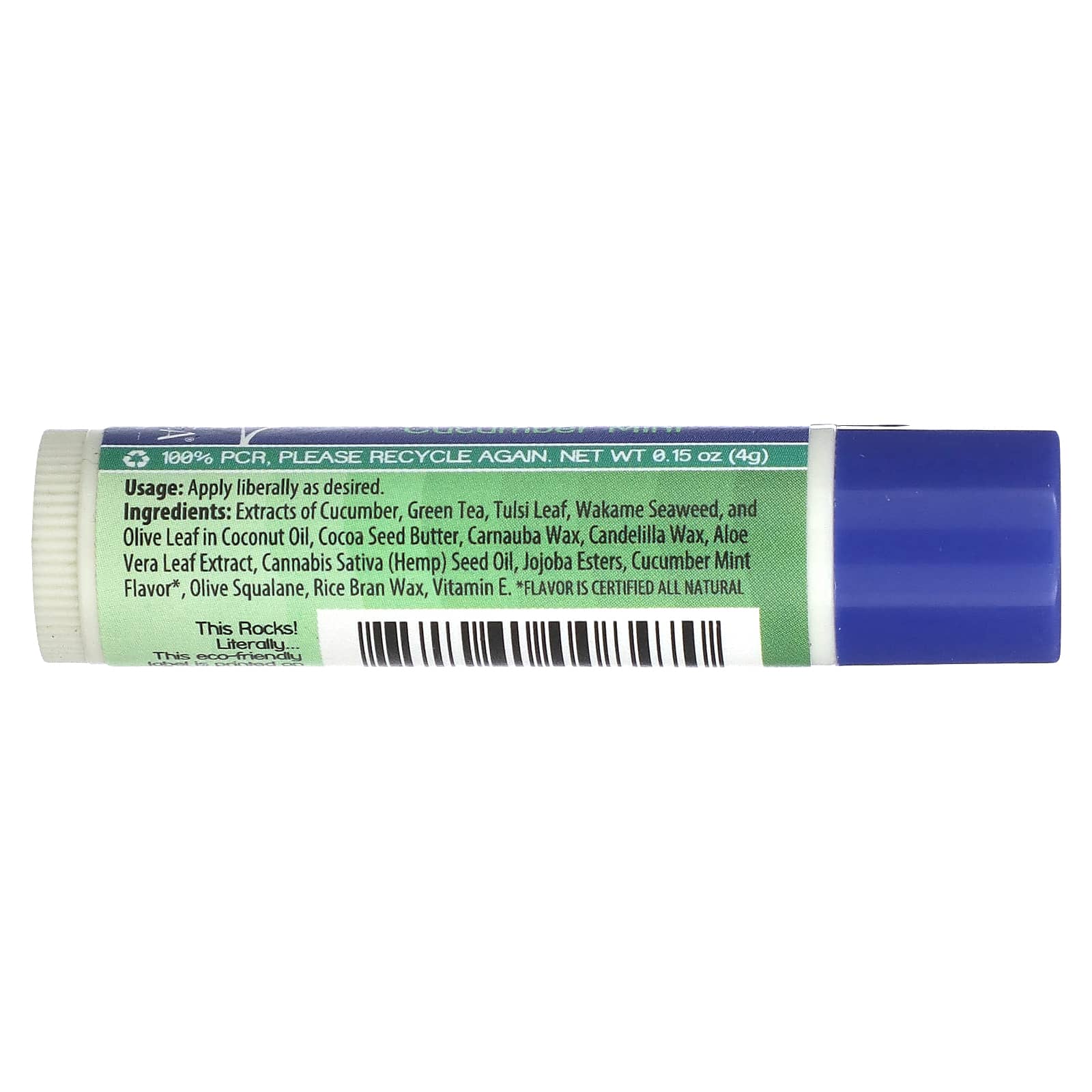 Stream2Sea, Hydrate Lip Balm, Cucumber Mint, 0.15 oz (4 g) - Image 2