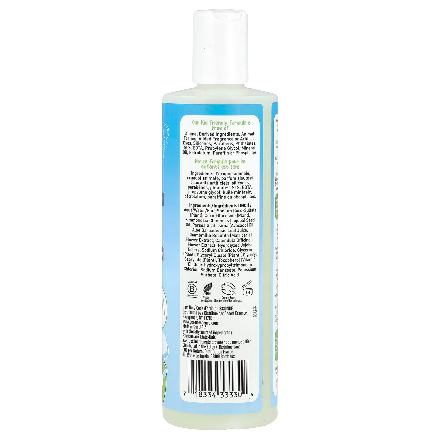 Fragrance Free 2 in 1 Shampoo & Body Wash for Kids by Desert Essence - Image 2