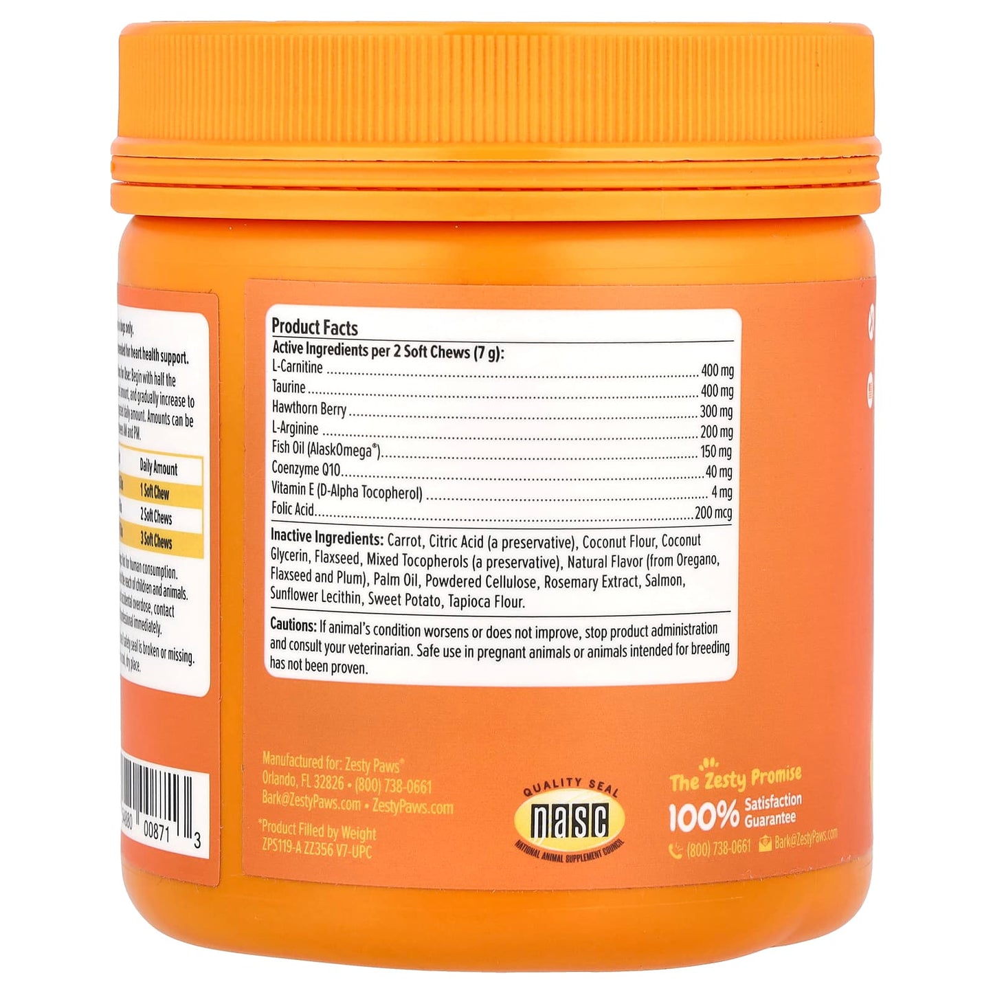 Zesty Paws, Cardio Bites™, For Dogs, All Ages, Salmon, 90 Soft Chew, 11.1 oz (315 g) - Image 2