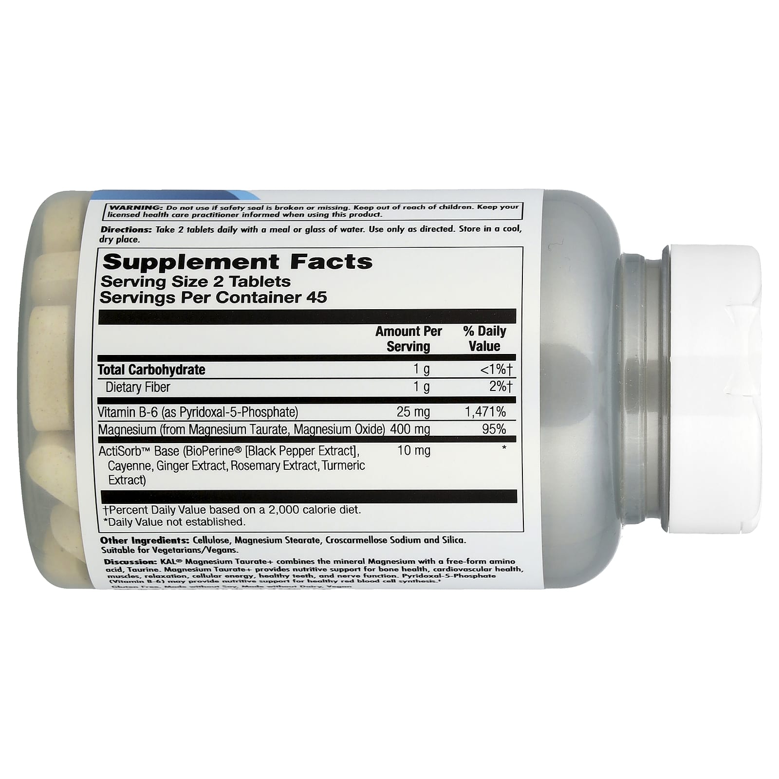 <strong>KAL Magnesium Taurate+</strong> - Cardiovascular Support - 90 Tablets - Image 2