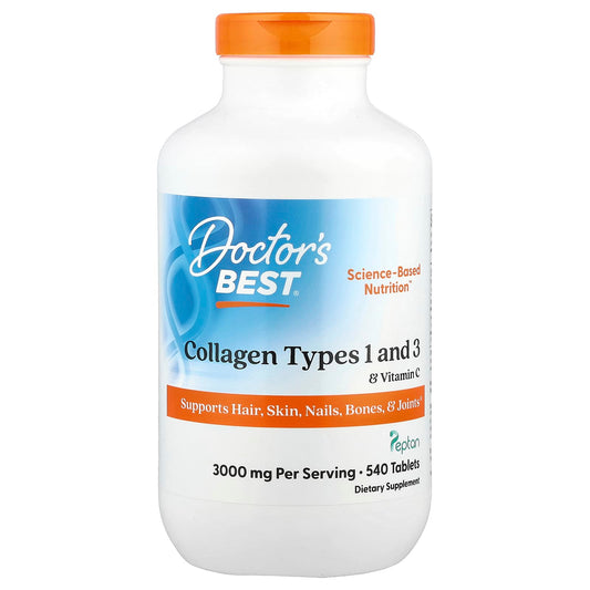 Doctor's Best Collagen Types 1 &amp; 3 with Vitamin C - 540 Tablets - Image 1