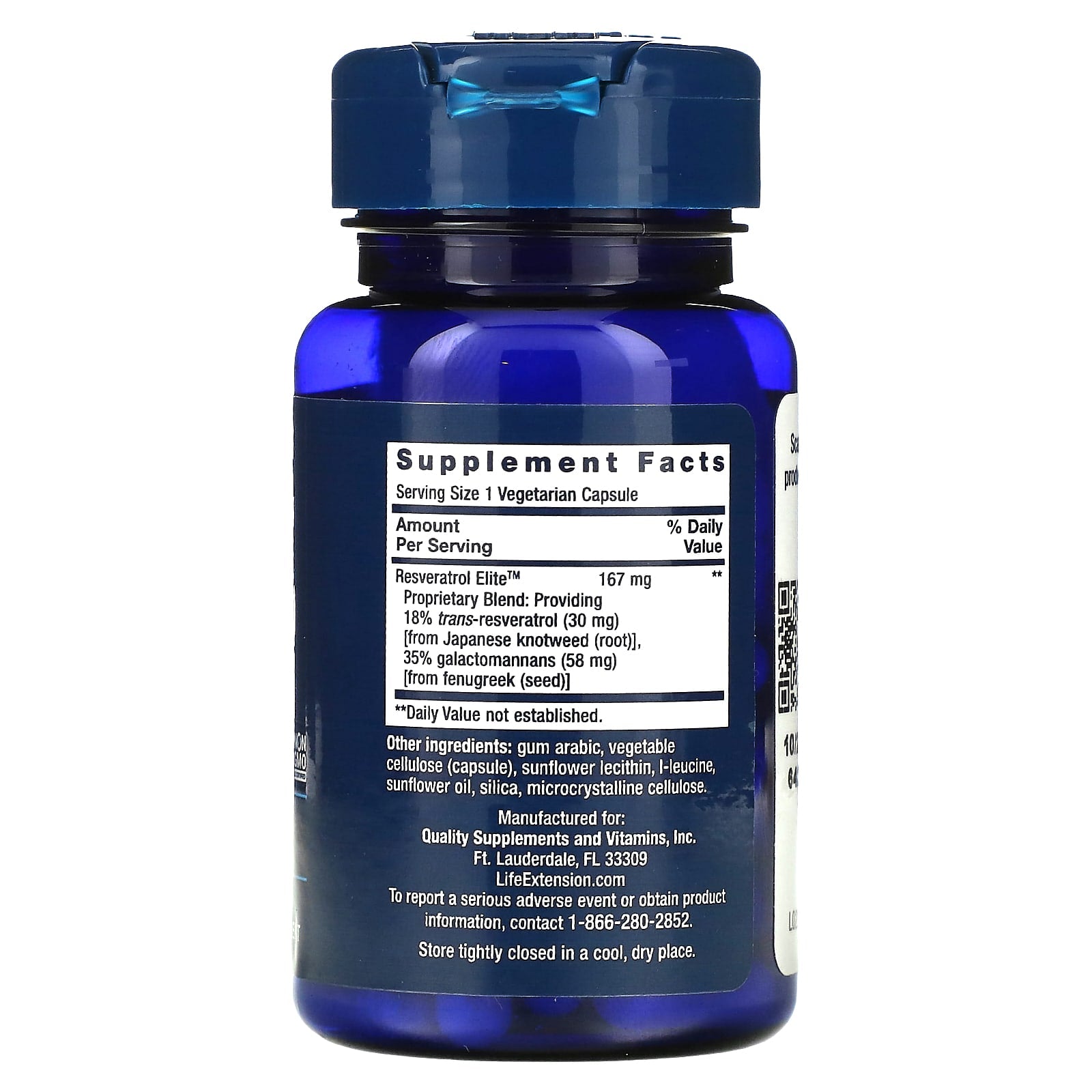Life Extension, Resveratrol Elite, 30 Vegetarian Capsules - Image 2