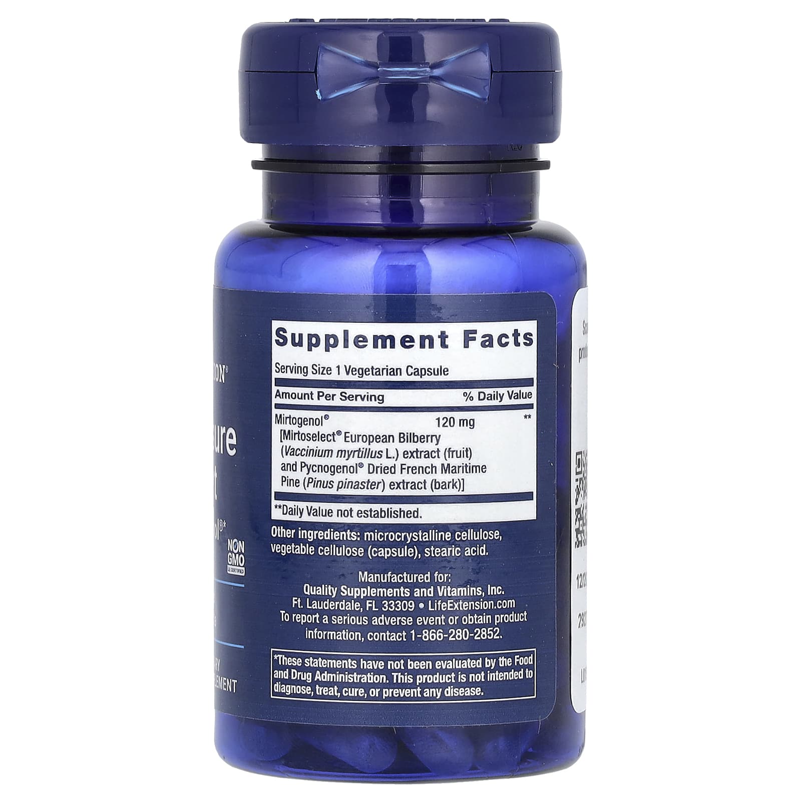 Life Extension, Eye Pressure Support with Mirtogenol, 30 Vegetarian Capsules - Image 2