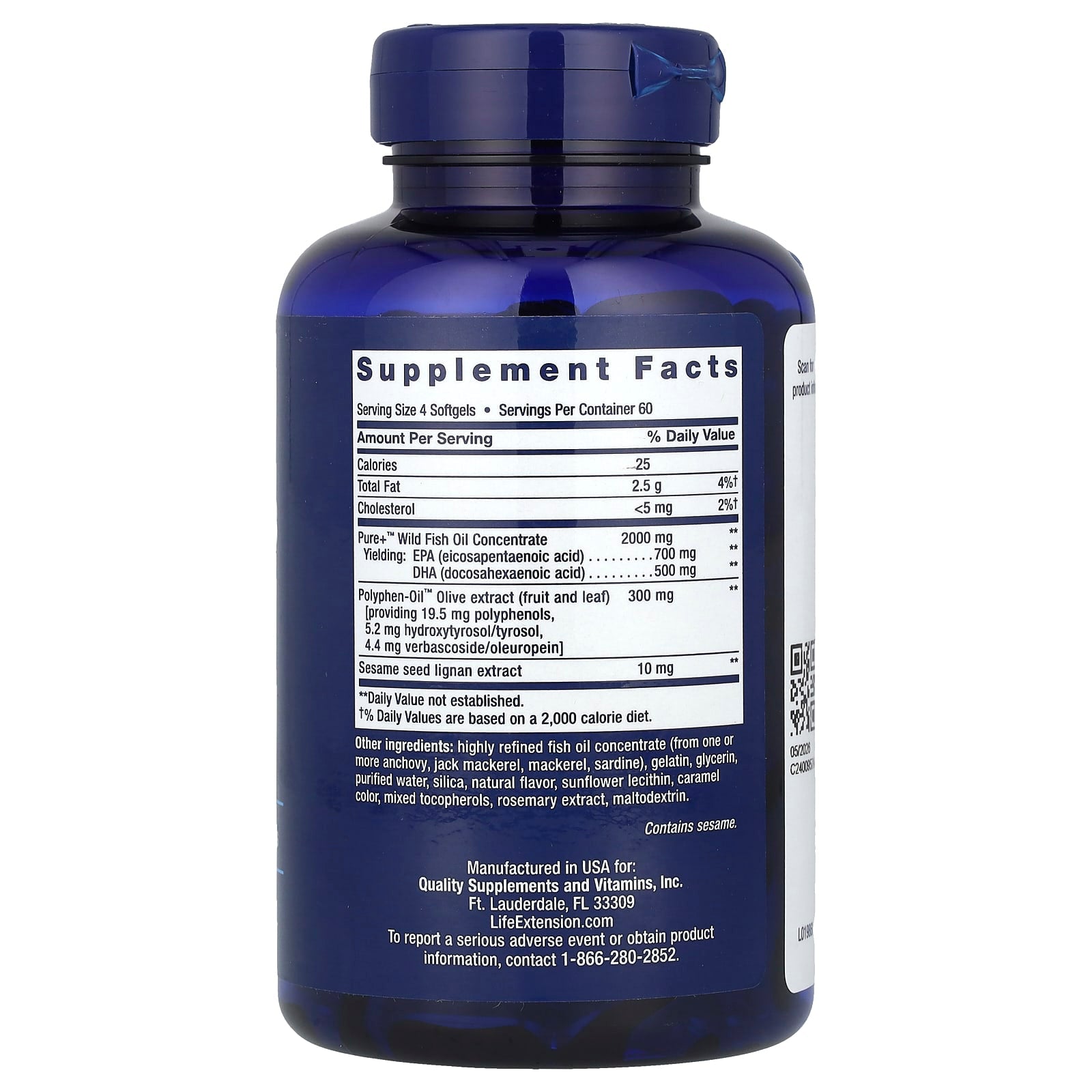 Life Extension, Super Omega-3, 240 Softgels - Image 2