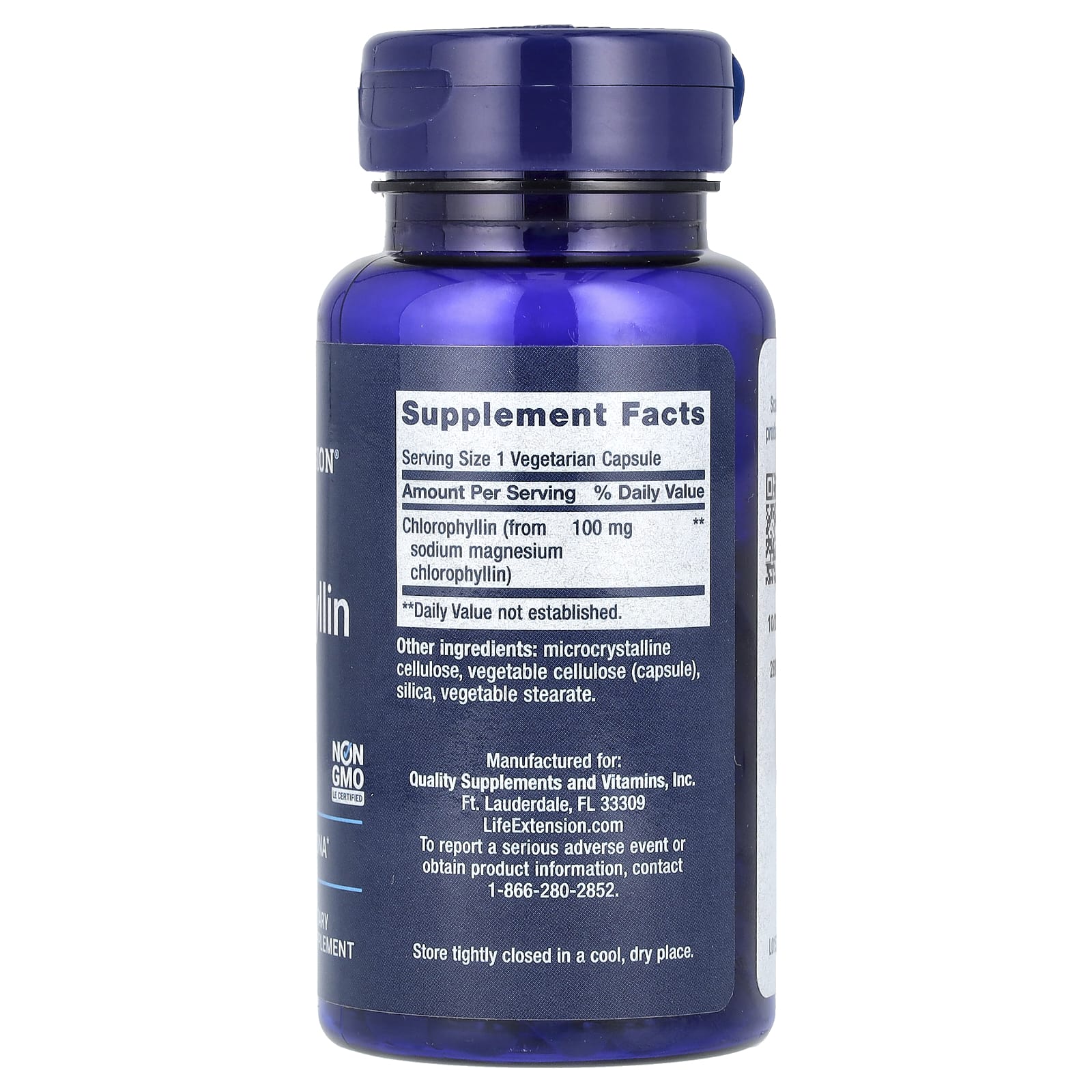 Life Extension, Chlorophyllin, 100 mg, 100 Vegetarian Capsules - Image 2