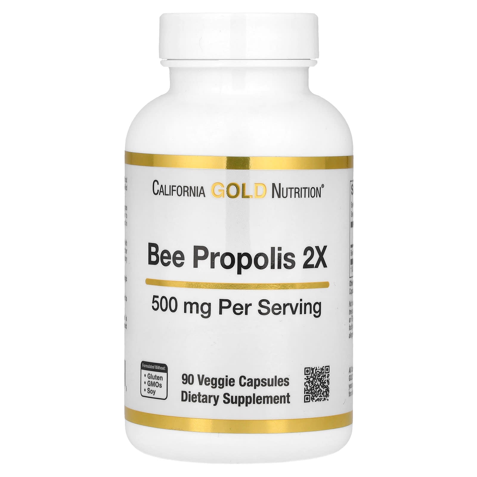 California Gold Nutrition Bee Propolis 2X Concentrated Extract 500mg - Image 1