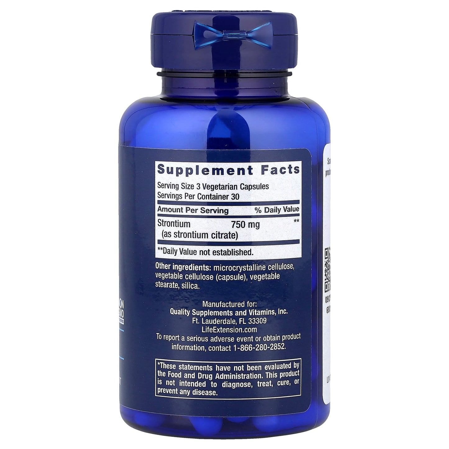 Life Extension, Strontium Caps, 90 Vegetarian Capsules (250 mg per Capsule) - Image 2