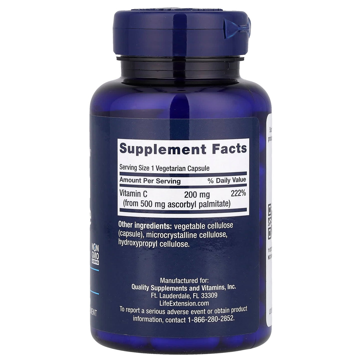 Life Extension, Ascorbyl Palmitate, 500 mg, 100 Vegetarian Capsules - Image 2
