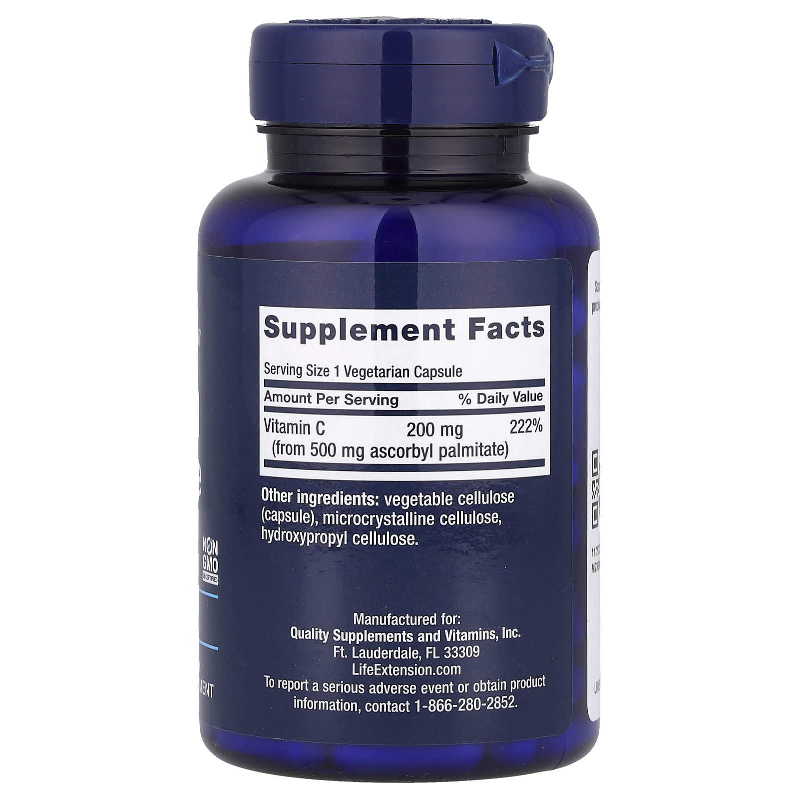 Life Extension, Ascorbyl Palmitate, 500 mg, 100 Vegetarian Capsules - Image 2