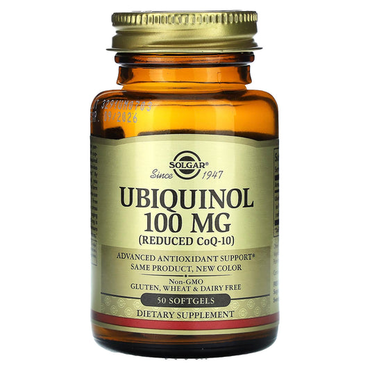 Solgar, Ubiquinol (Reduced CoQ10), 50 Softgels (100 mg per Softgel) - Image 1
