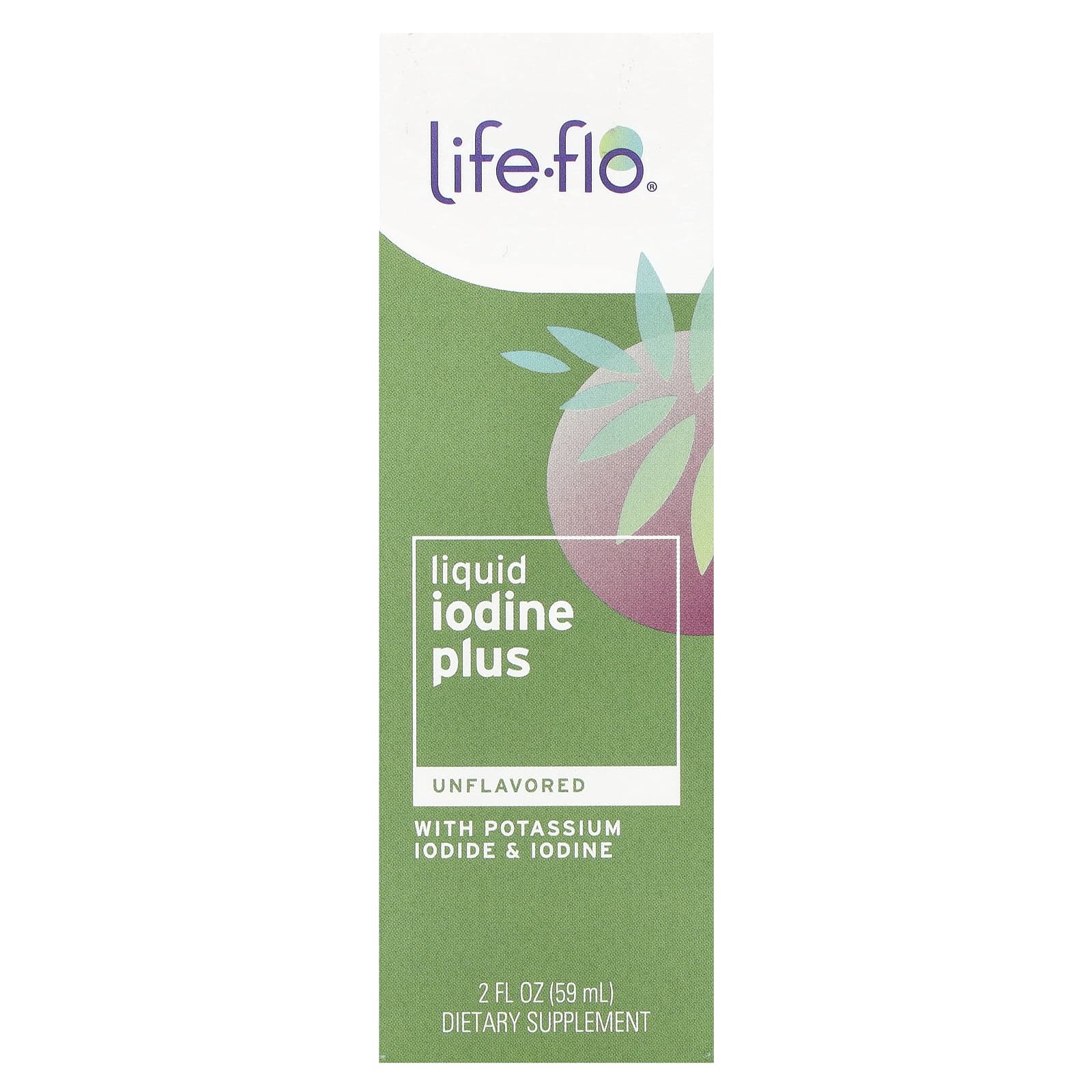 Life-flo, Liquid Iodine Plus, With Potassium Iodide & Iodine, Unflavored, 2 fl oz (59 ml) - Image 1