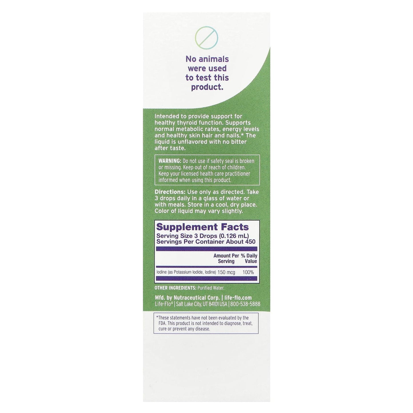 Life-flo, Liquid Iodine Plus, With Potassium Iodide & Iodine, Unflavored, 2 fl oz (59 ml) - Image 2