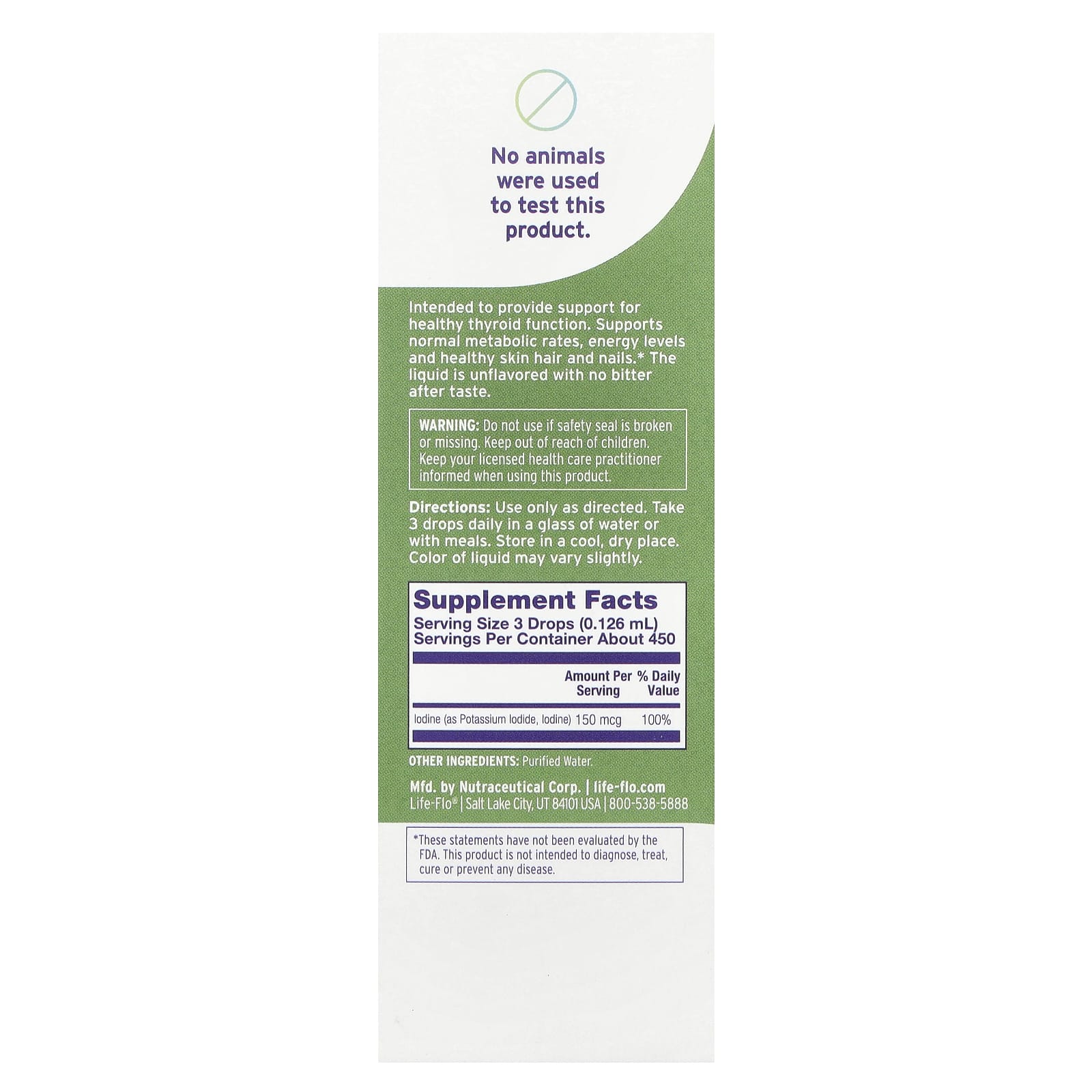 Life-flo, Liquid Iodine Plus, With Potassium Iodide & Iodine, Unflavored, 2 fl oz (59 ml) - Image 2
