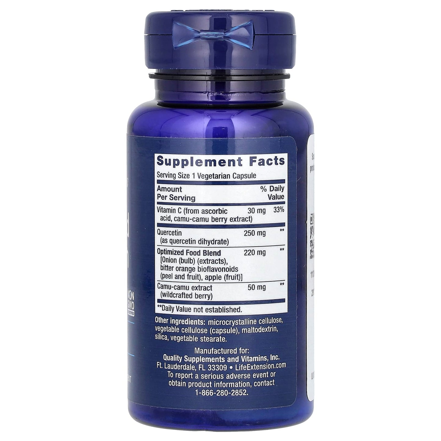 Life Extension, Optimized Quercetin, 250 mg, 60 Vegetarian Capsules - Image 2