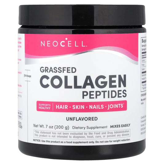 NeoCell, Grassfed Collagen Peptides, Unflavored, 7 oz (200 g) - Image 1