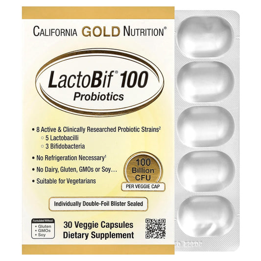 LactoBif 100 Probiotics | 100 Billion CFU | 30 Veggie Capsules - Image 1