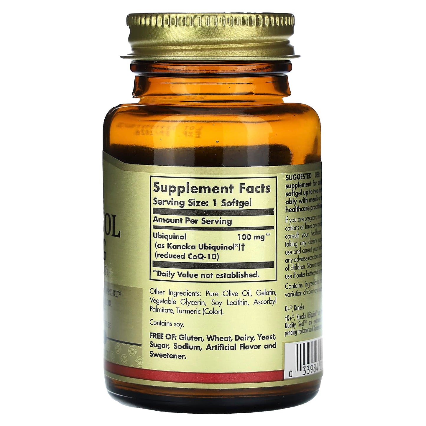 Solgar, Ubiquinol (Reduced CoQ10), 50 Softgels (100 mg per Softgel) - Image 2