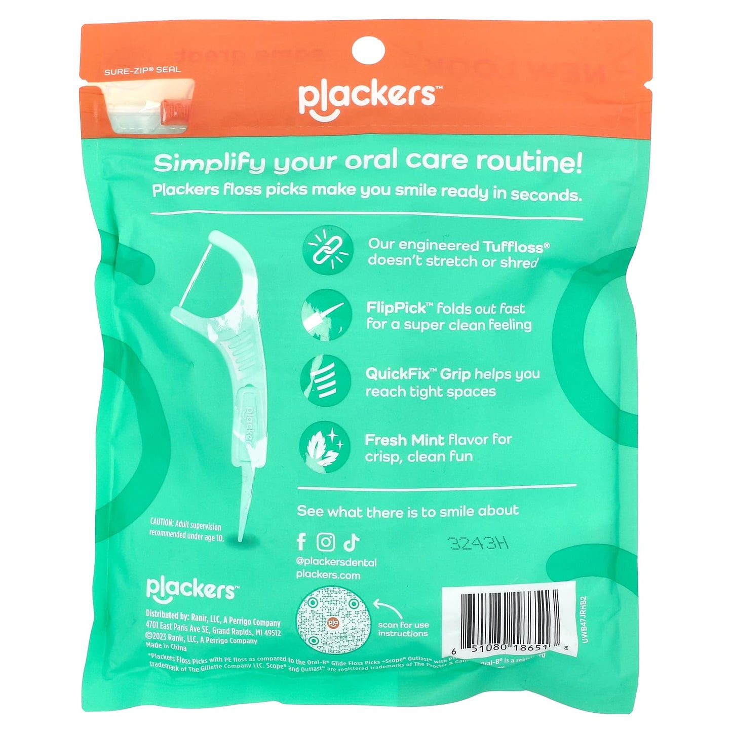 Plackers, Micro Line, Floss Picks, Fresh Mint, 150 Count - Image 2
