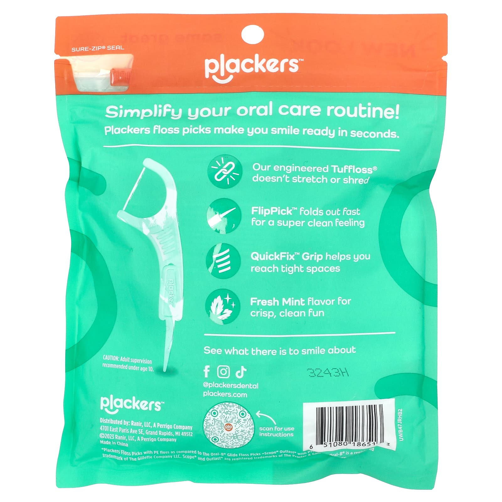 Plackers, Micro Line, Floss Picks, Fresh Mint, 150 Count - Image 2