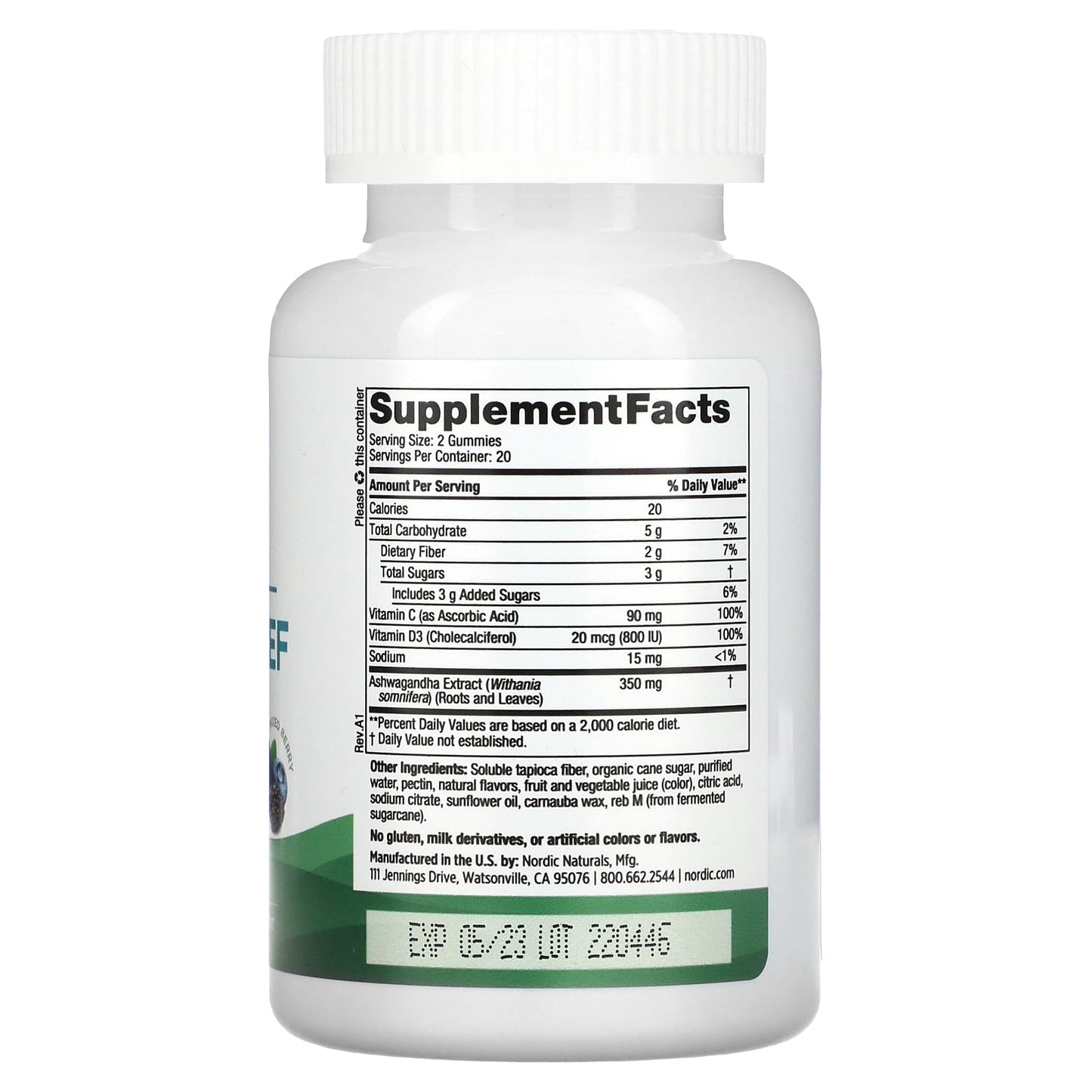 Nordic Naturals, Stress Relief Gummies, Mixed Berry, 40 Gummies - Image 2