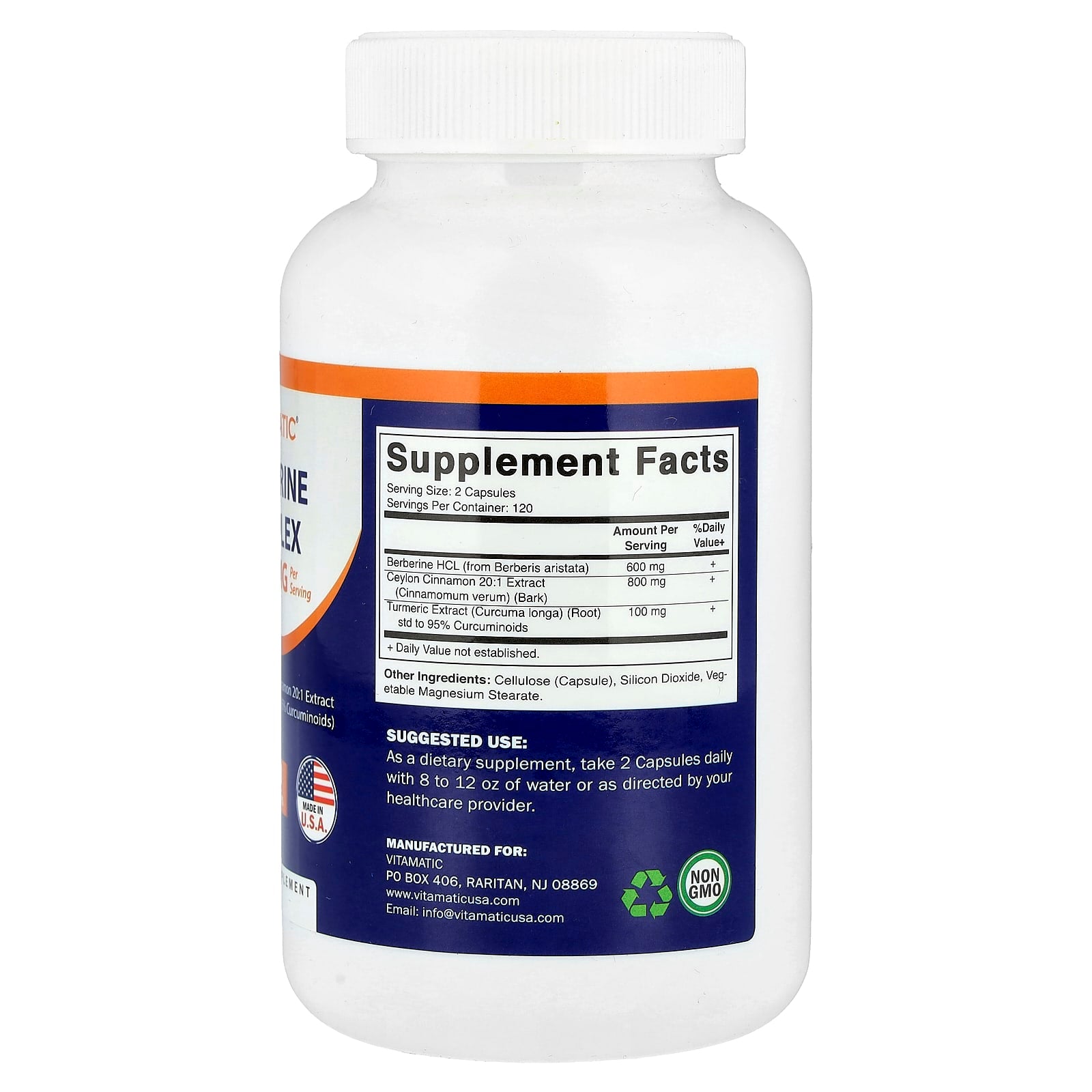 Vitamatic, Berberine Complex, 240 Capsules - Image 2