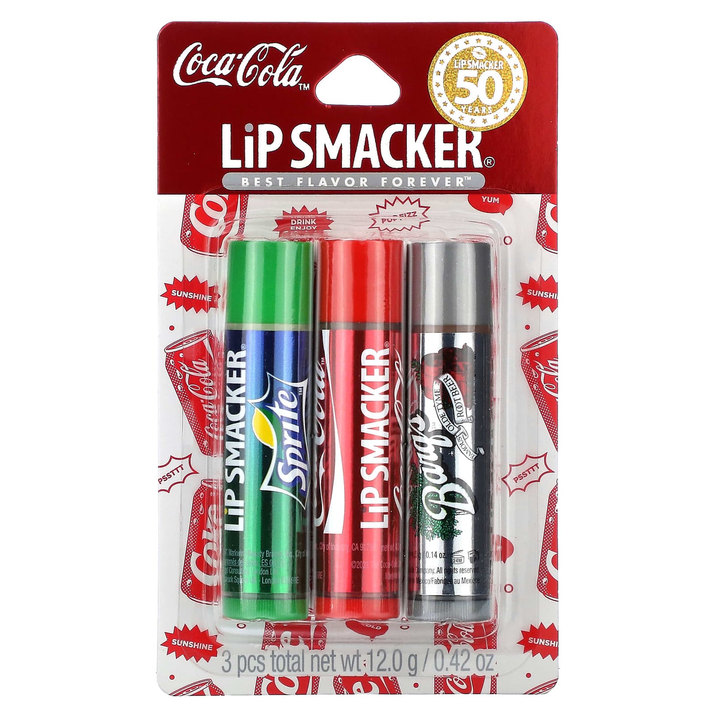 Lip Smacker, Coca Cola, Lip Balm, Trio Pack  , 3 Pack, 0.14 oz (4 g) Each - Image 2