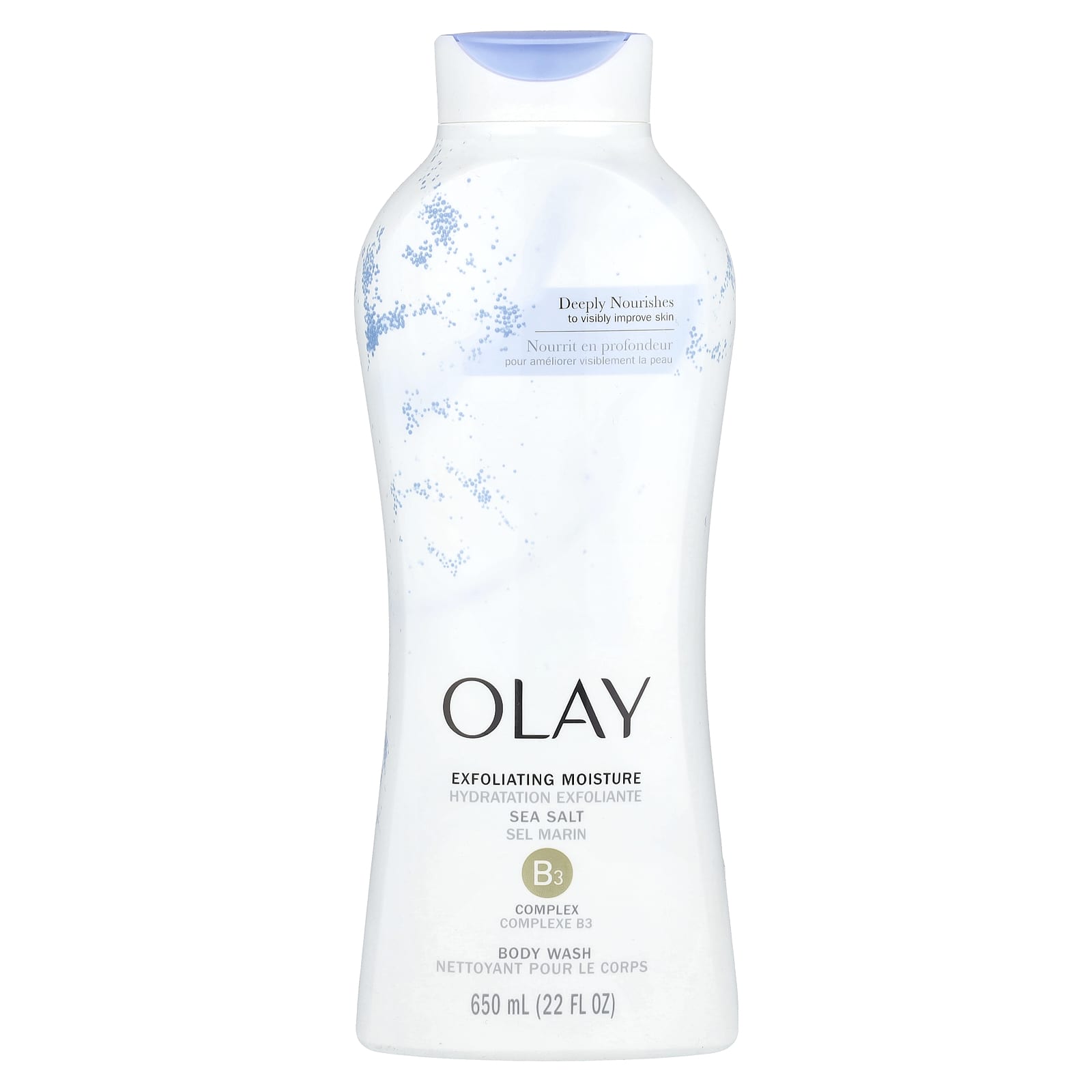 Olay, Exfoliating Moisture Body Wash, Sea Salt, 22 fl oz (650 ml) - Image 1