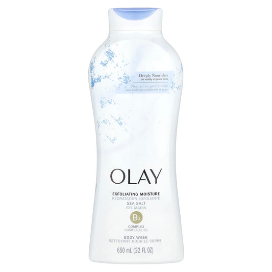 Olay, Exfoliating Moisture Body Wash, Sea Salt, 22 fl oz (650 ml) - Image 1